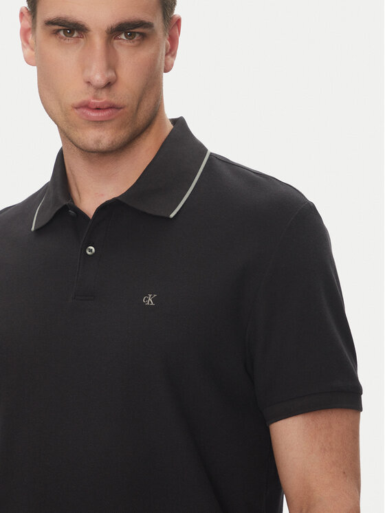 Рубашка поло стандартный крой LV04LC239G Calvin Klein, черный — фото 4