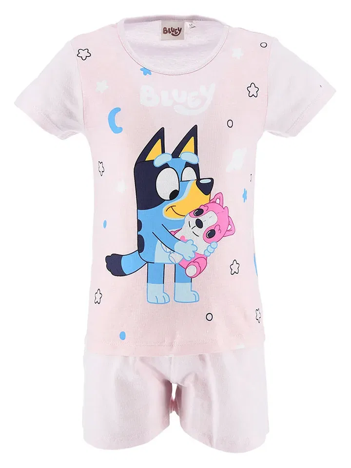 Пижама с принтом, Bluey, розовая/разноцветная