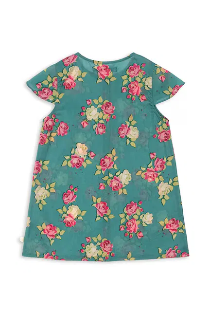 Платье с цветочным принтом VIOLA SS DRESS Konges Sløjd, зеленый — фото 2