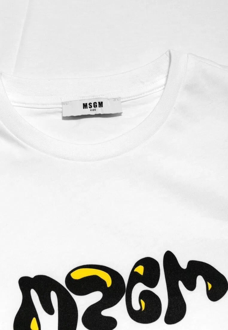 Футболка, хлопок, для детей Msgm, белый — фото 3