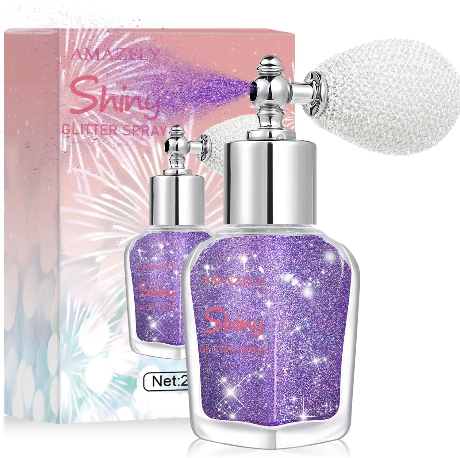 Блеск для тела и волос Glitter Spray LemonSac, фиолетовый