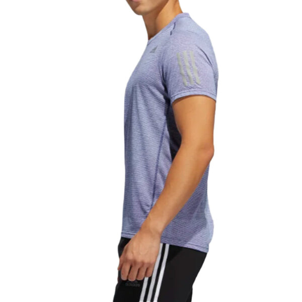 Футболка adidas Reflective Running Sports Short Sleeve Blue, синий — фото 4