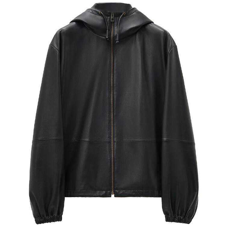 

Кожаная куртка мужская черная Loewe, черный