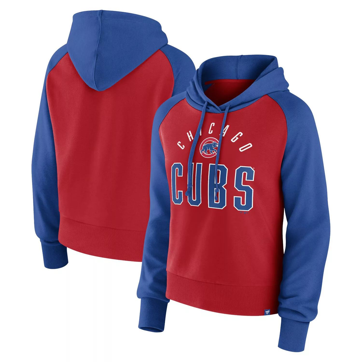 

Женский пуловер с капюшоном Fanatics Royal/Red Chicago Cubs Pop Fly Fanatics