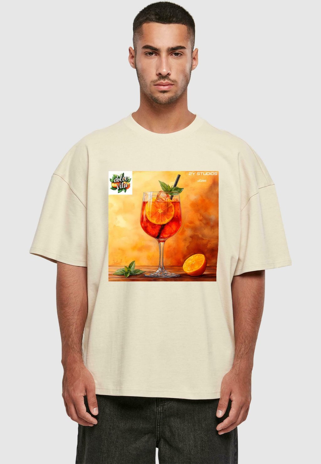 

Футболка с принтом DOLCE VITA APEROL SPRITZ TEE 2Y Studios, песочный
