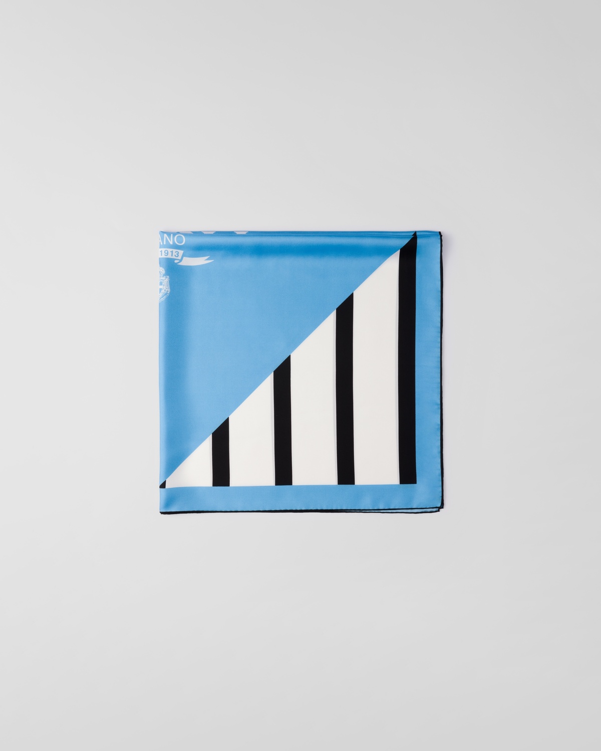 

Платок из шелкового твила с принтом 90x90 Prada, прозрачный