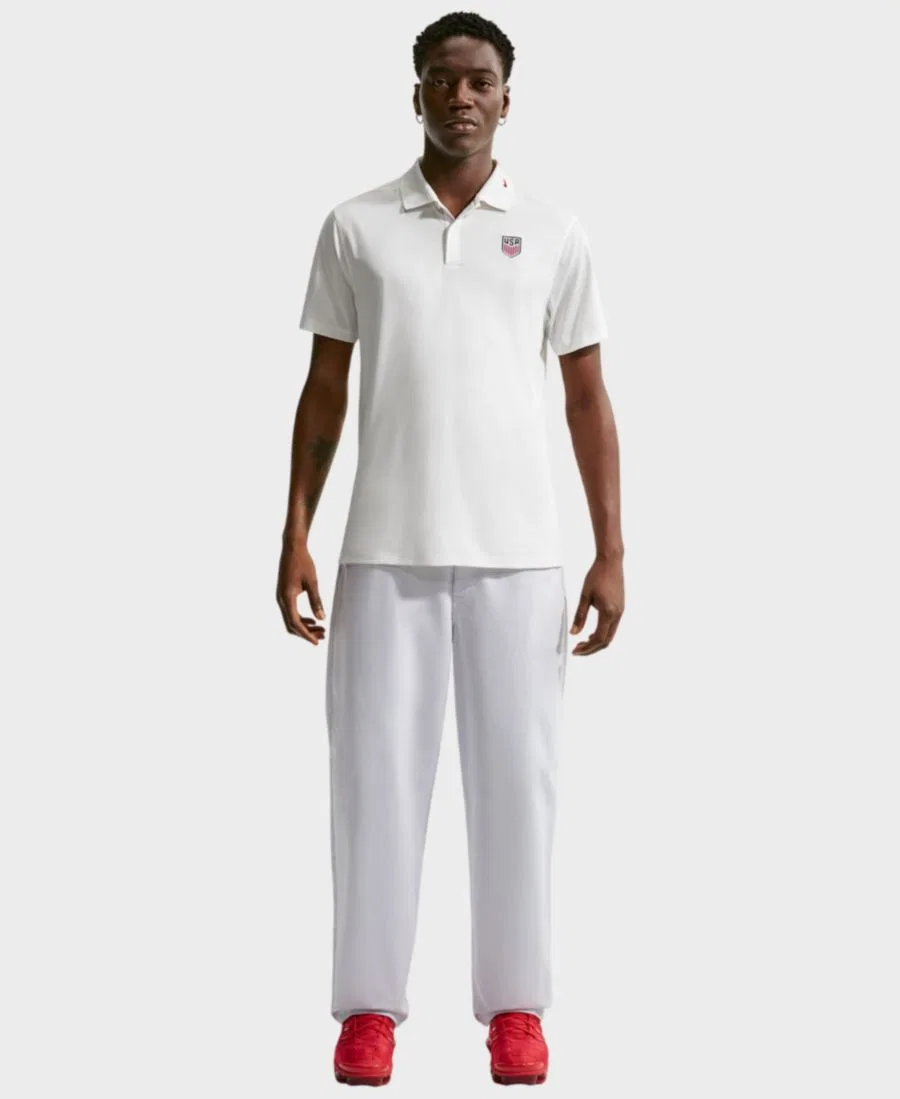 Футболка-поло Dri-FIT сборной США по футболу Nike, белый