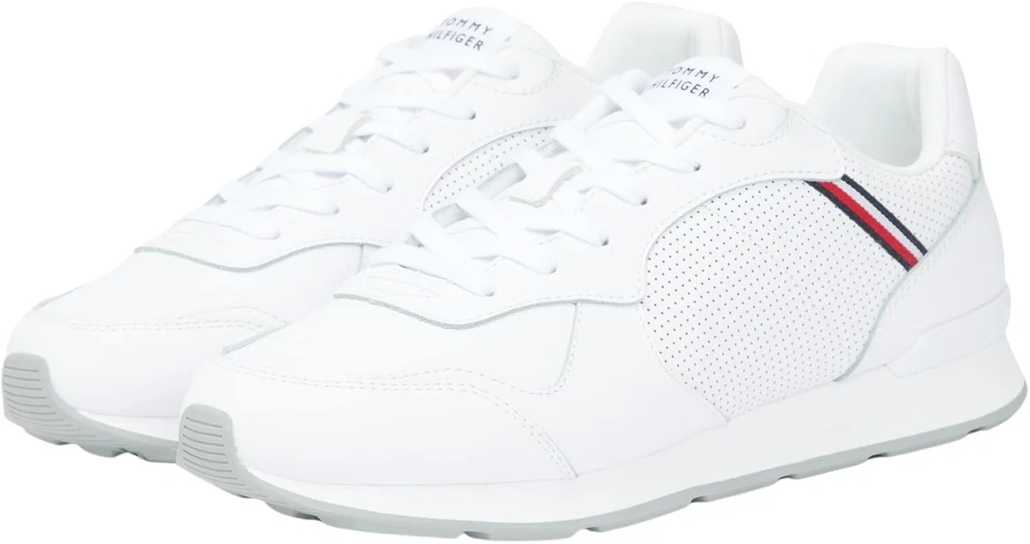 Мужские низкие кроссовки Tommy Hilfiger Runner Icon Leather Fm0fm05740, White — фото 4