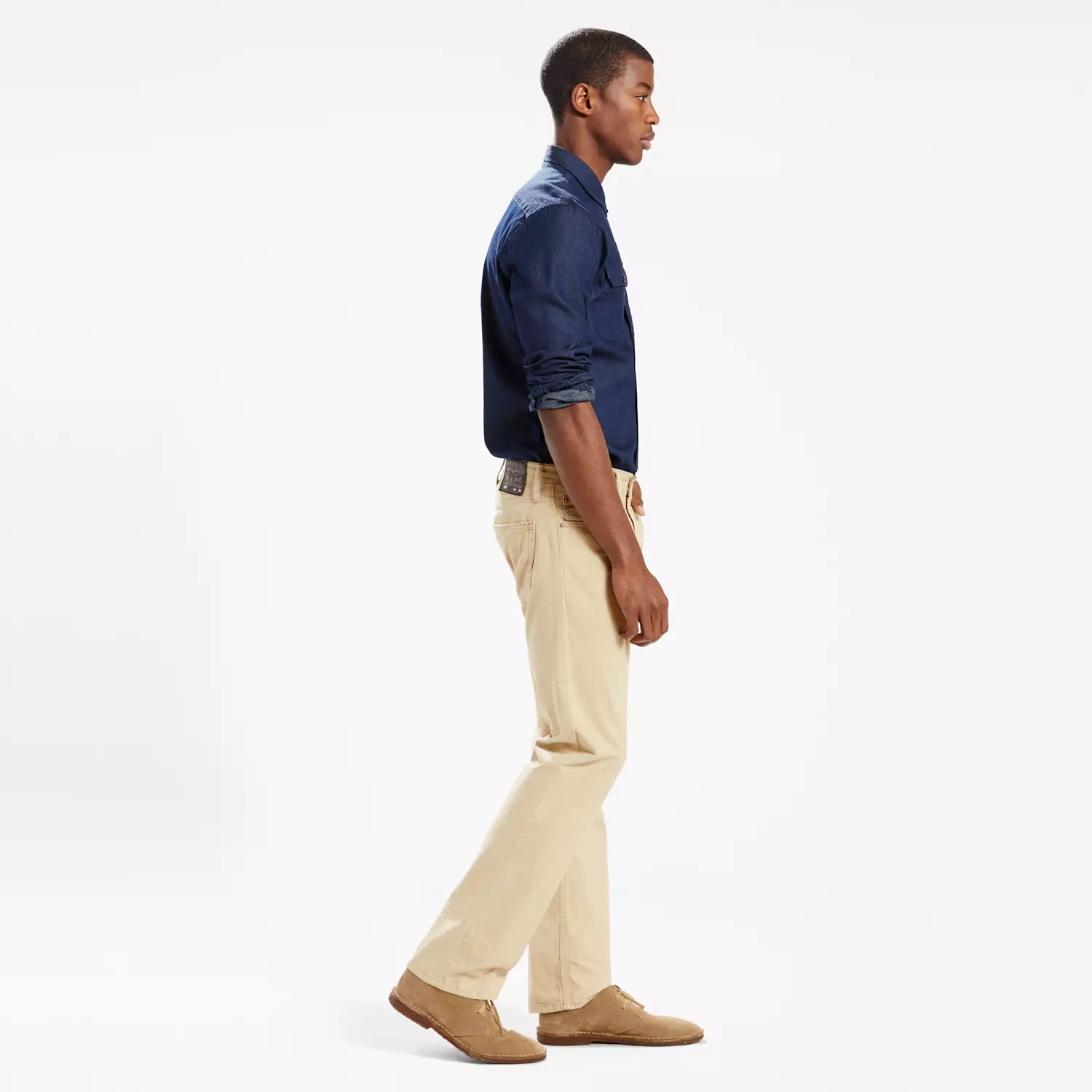 514 Прямые мужские джинсы Levi's, цвет Washed Soft Twill - Brown - Non-Stretch — фото 2