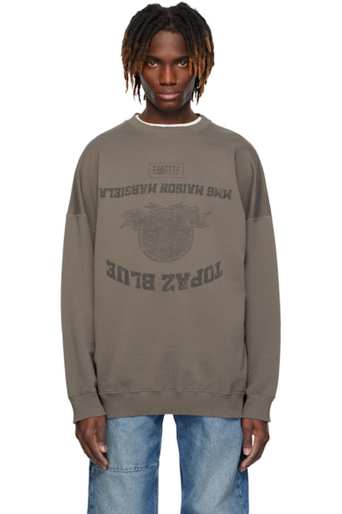 

Толстовка цвета «Topaz Blue» цвета «серо-коричневый» MM6 Maison Margiela