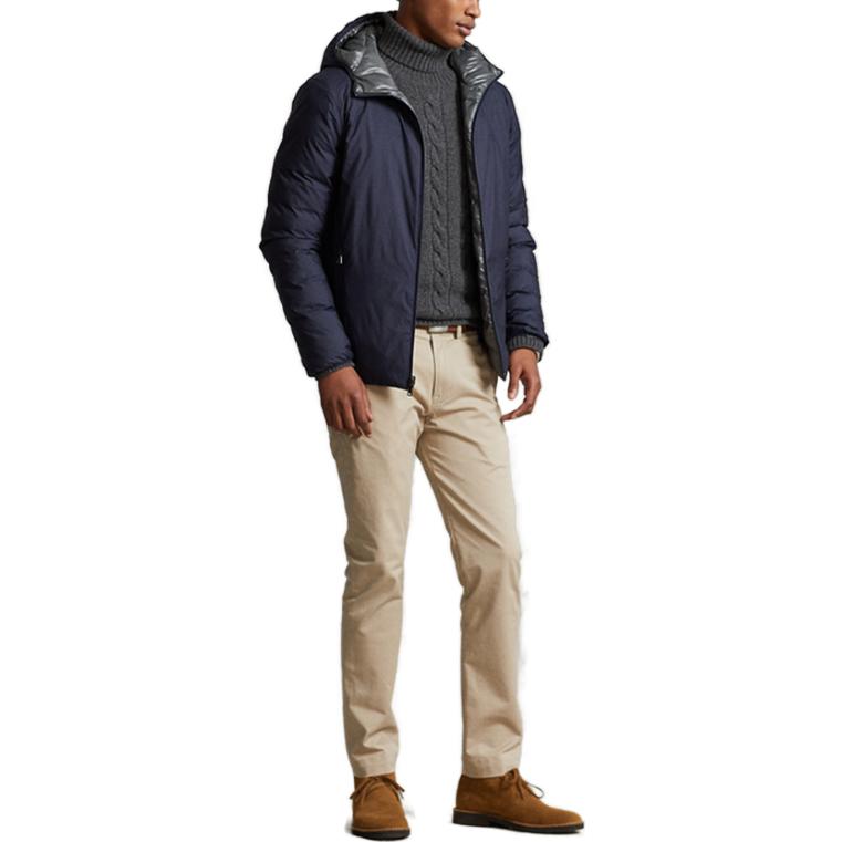 Куртки и пальто мужские сине-серые двухцветные Polo Ralph Lauren — фото 3