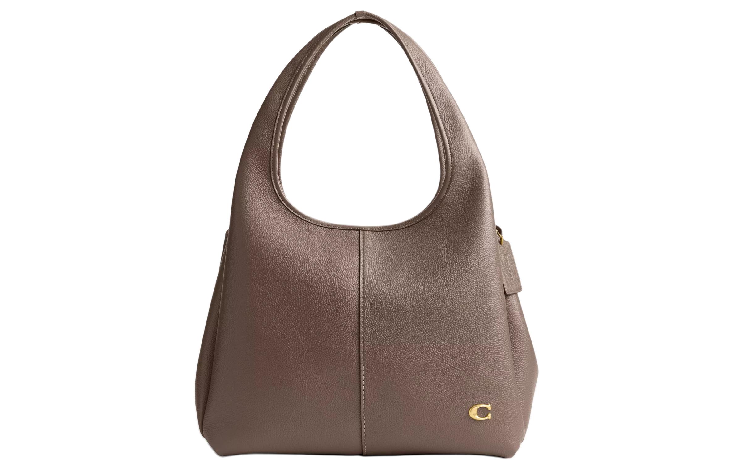 

COACH Сумка-туба Lana Pebble Leather, женская, из латуни и черного камня