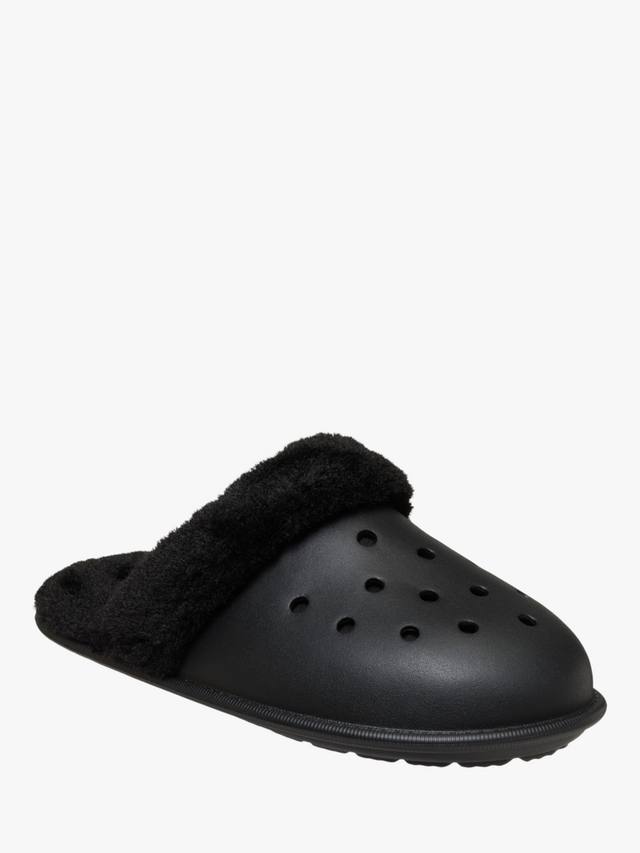 Классические махровые тапочки с противоскользящей подошвой Crocs, Black — фото 2