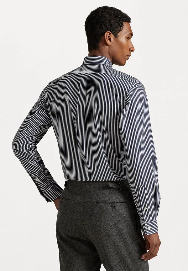 Рубашка из полосатого эластичного поплина, сшитая на заказ. Polo Ralph Lauren, Newport Navy/White — фото 3