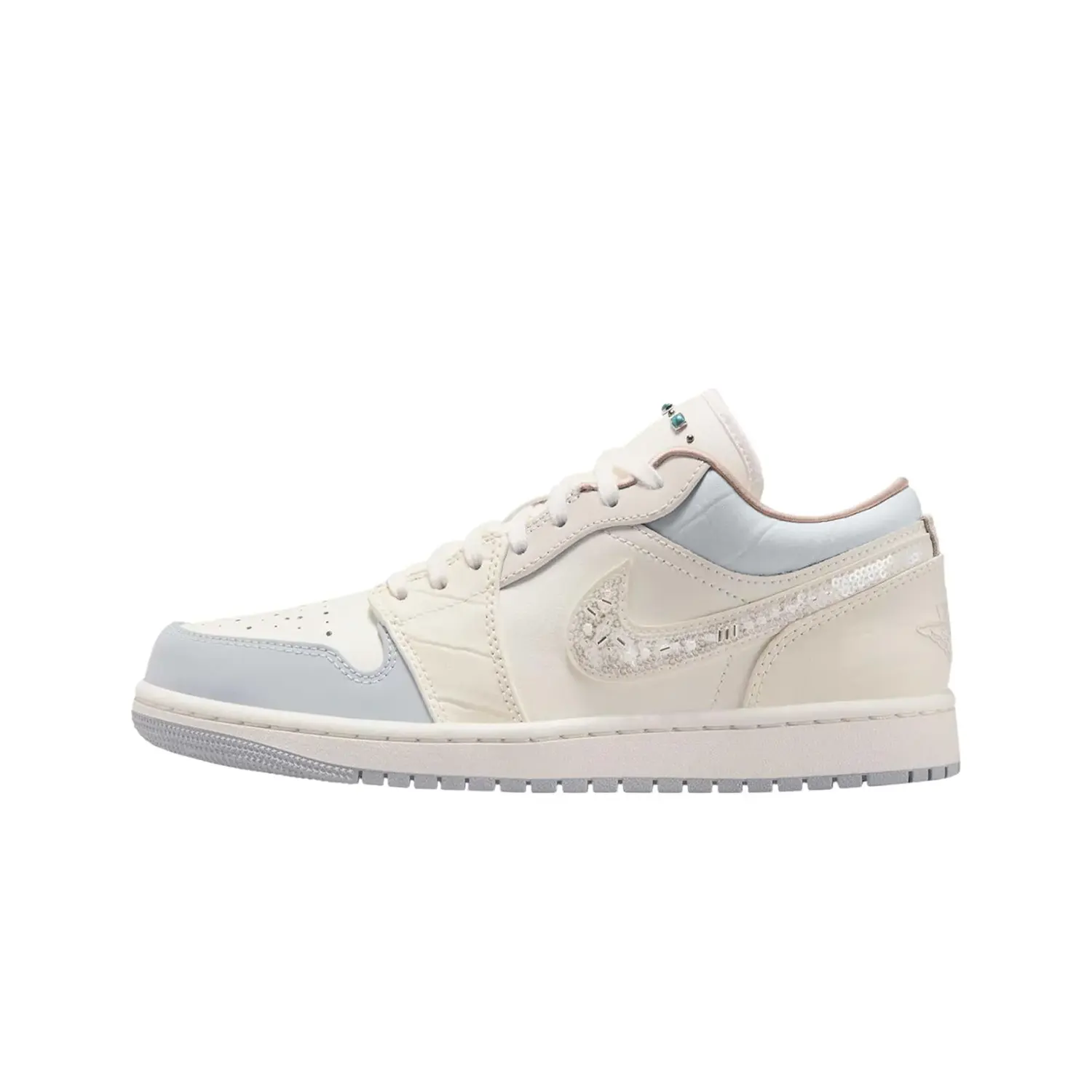 

Jordan Air 1 Bright Pearl устойчивые к истиранию лоу-топы для скейтбординга унисекс светло-жемчужно-белый, цвет Light Pearl White
