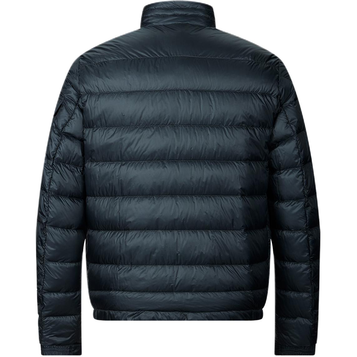 Moncler Пуховая куртка унисекс, сине-серые, с воротником-стойкой, средней высоты — фото 3
