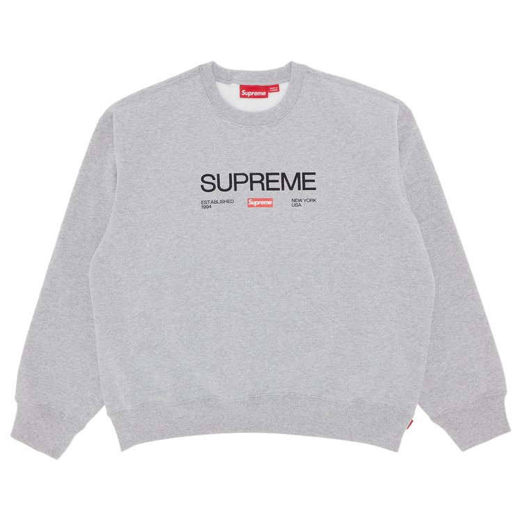 

Толстовка Supreme Established Crewneck, серый