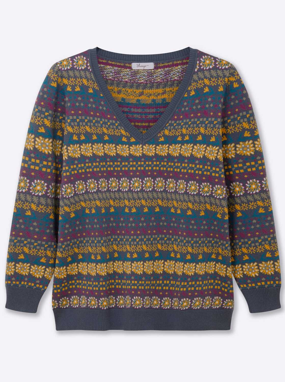 

SHEEGO Свитер в дымчато-голубом цвете