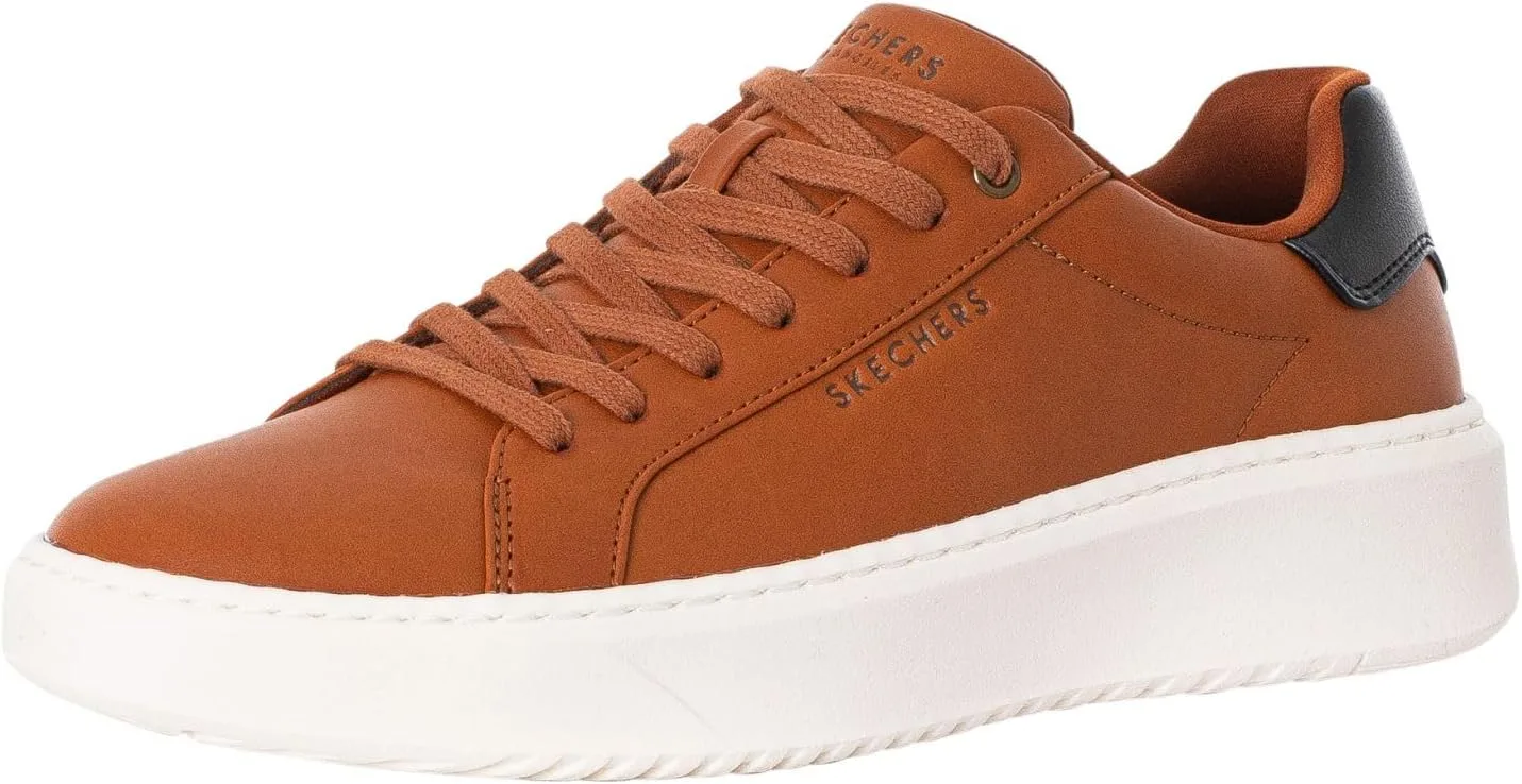 Мужские кроссовки Skechers на платформе, коньячный