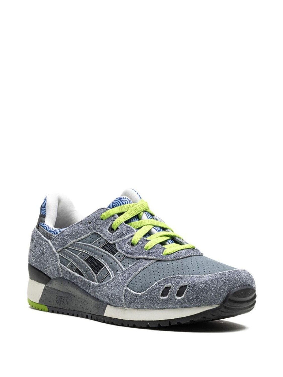 Кроссовки GEL-LYTE III Nice Kicks Castlerock - Castelrock/Navy/Lime ASICS, синий — фото 2