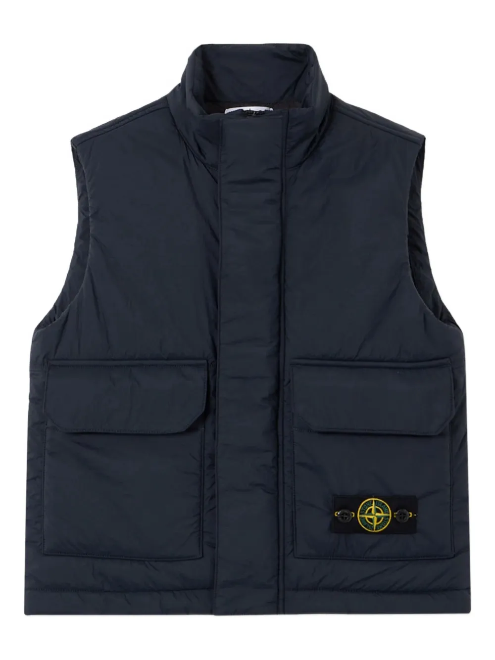 

Жилет без рукавов с накладными карманами Stone Island Junior, синий