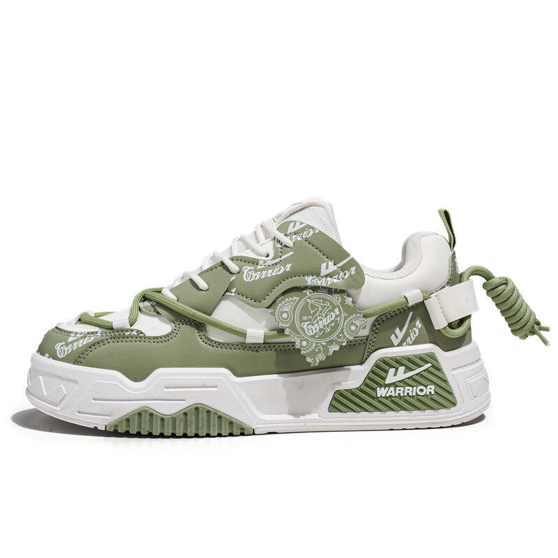 

Кроссовки WARRIOR Skateboarding Shoes Unisex Low-top White, зеленый