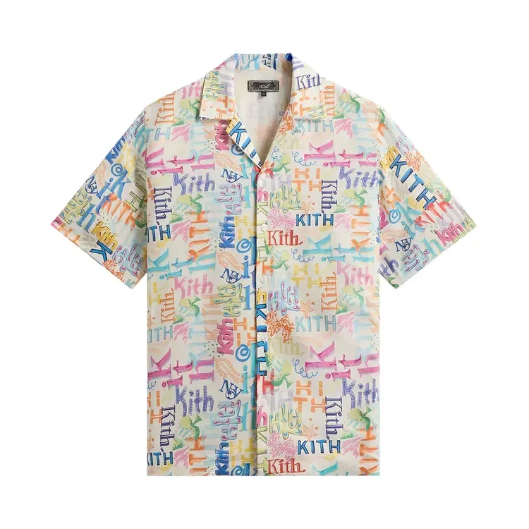Рубашка с короткими рукавами Kith Thompson Camp Shirt, светло-коричневый