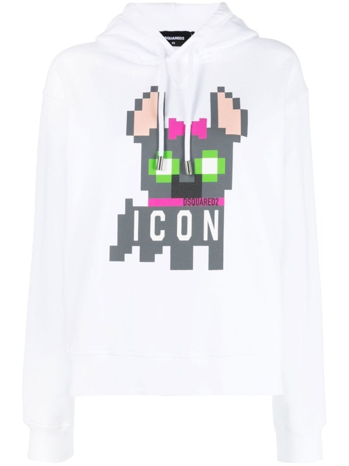 

Dsquared2 Icon pixelated-print hoodie, белый