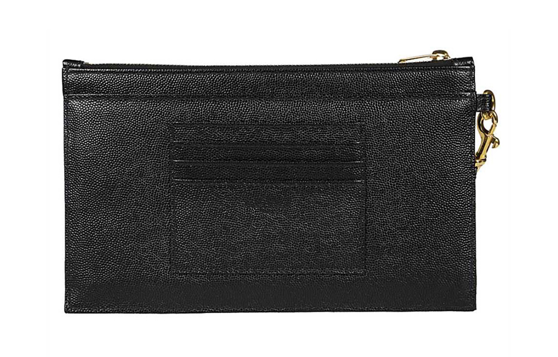 SAINT LAURENT CASSANDRE Клатч из коровьей кожи для женщин черный — фото 3