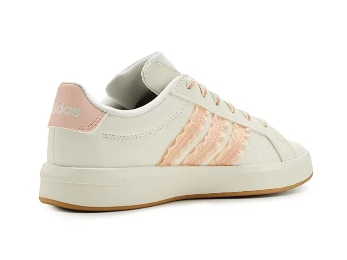 Кроссовки на шнуровке Grand Court 3.0 Adidas, White/Blush Pink/Gum — фото 4