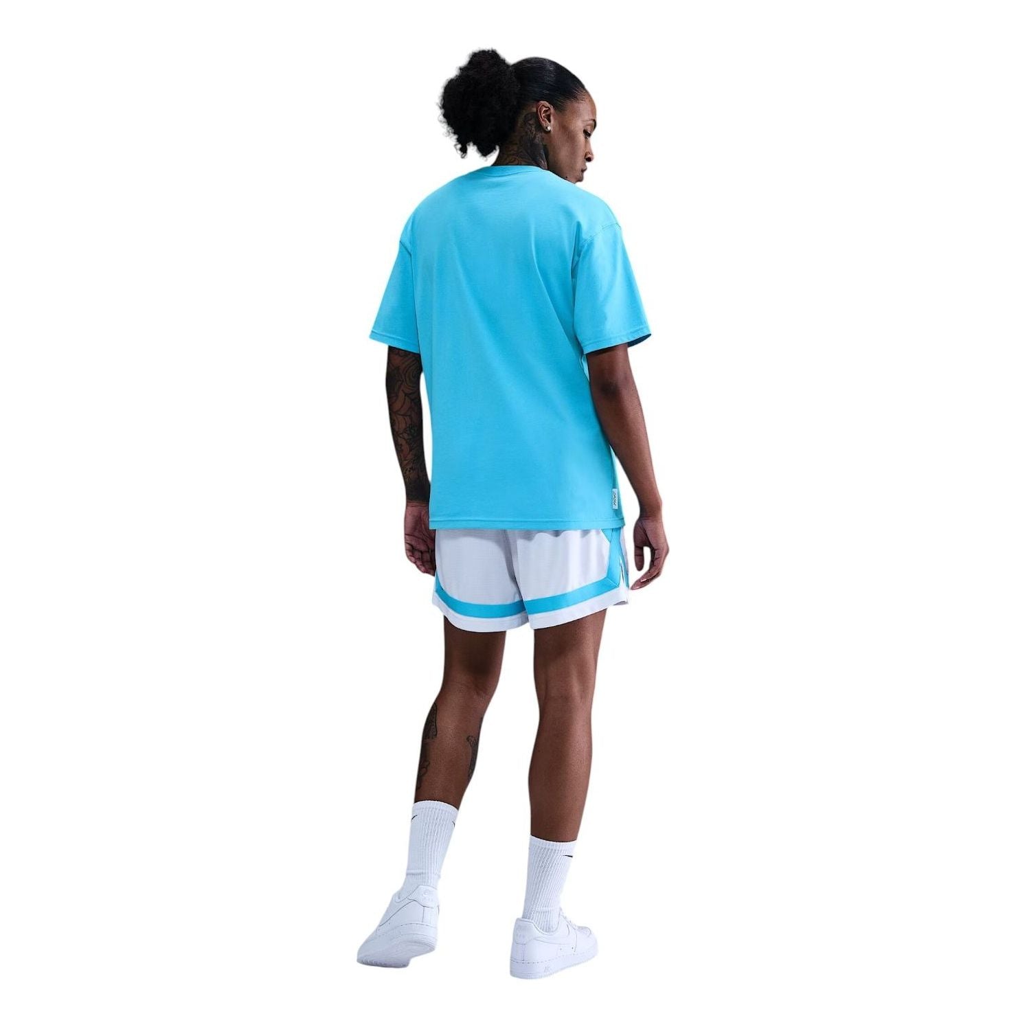 (WMNS) Шорты Nike x Caitlin Clark Crossover Dri-FIT 5" 'White Baltic Blue' — фото 2