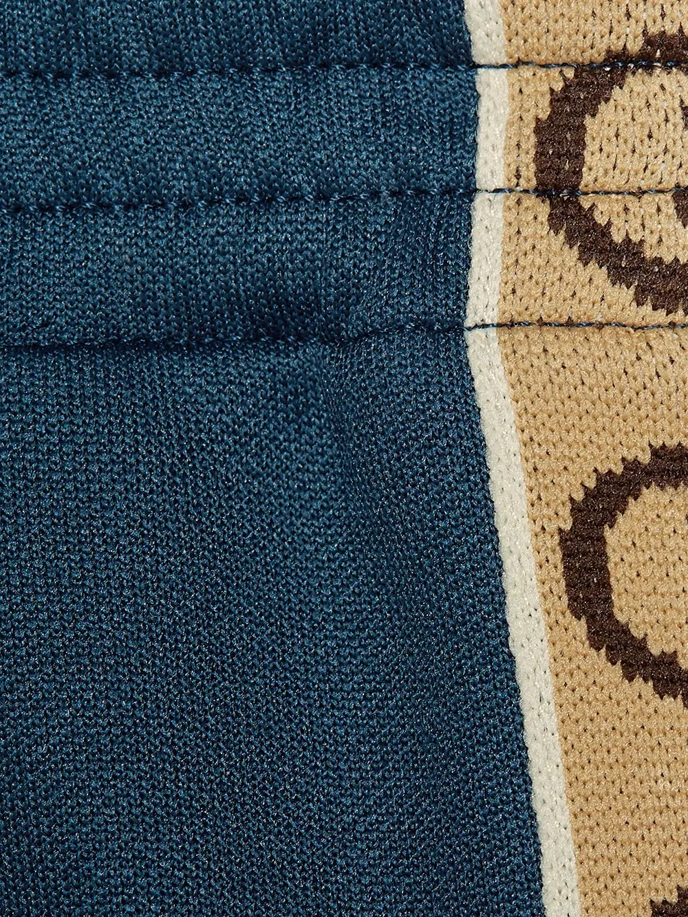 Технические трикотажные брюки с переплетенными буквами g Gucci Kids, синий — фото 3
