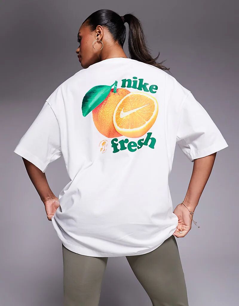 

Футболка Nike Fruit Logo oversize белого цвета