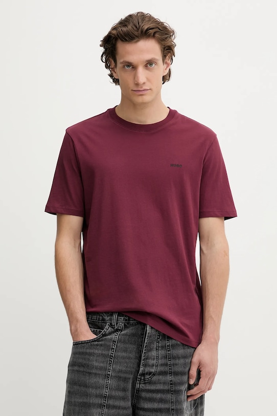 

Хлопковая футболка Hugo, бордовый, Красный, Хлопковая футболка Hugo, бордовый