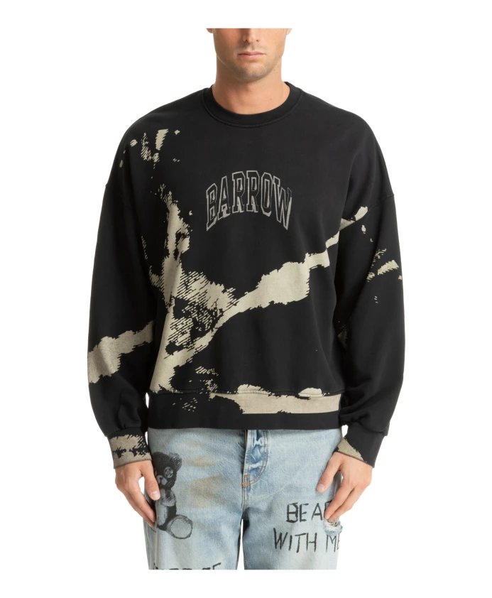 

Толстовка с разноцветным логотипом и узором Barrow, черный