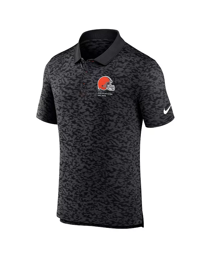 Мужская модная поло из пике для активного образа жизни Cleveland Browns черного цвета Nike — фото 3