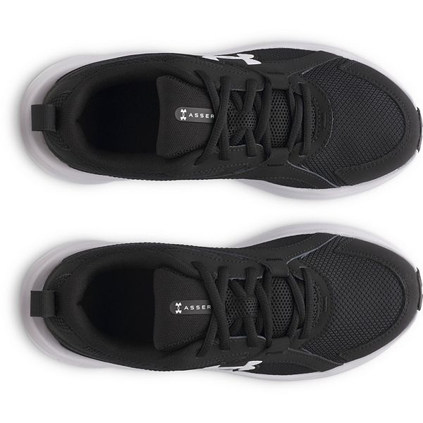 Кроссовки для бега Assert 11 Charged+ с шнуровкой для детей Under Armour, Black White — фото 4