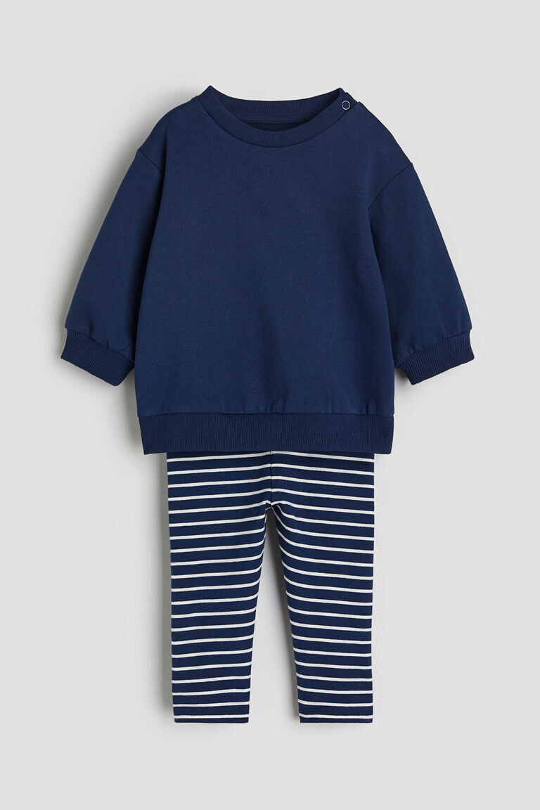 

Комплект из двух предметов: толстовка и леггинсы H&M, синий