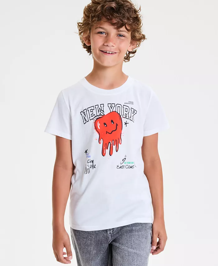 

Футболка New York Apple для мальчиков Little & Big Epic Threads, белый