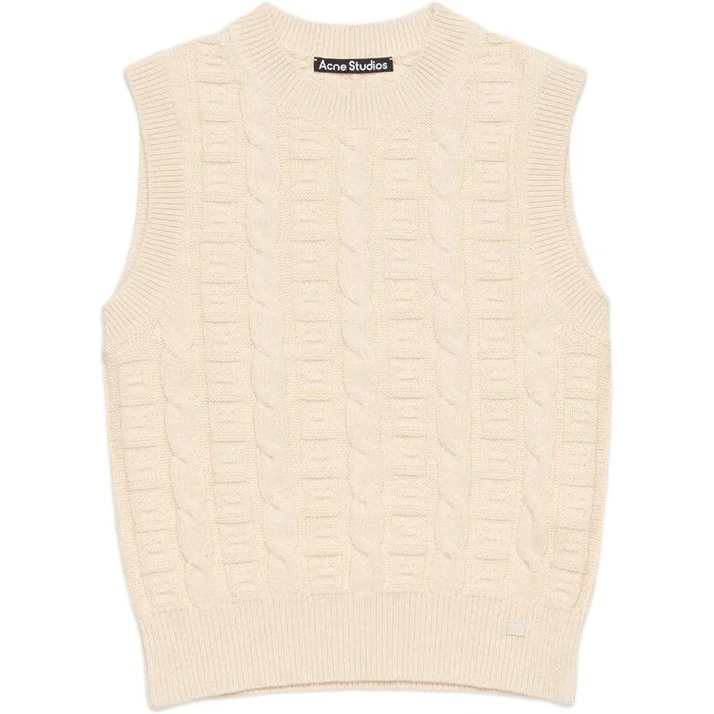 Свитер с круглым вырезом и косами Acne Studios Oat Mixed Color