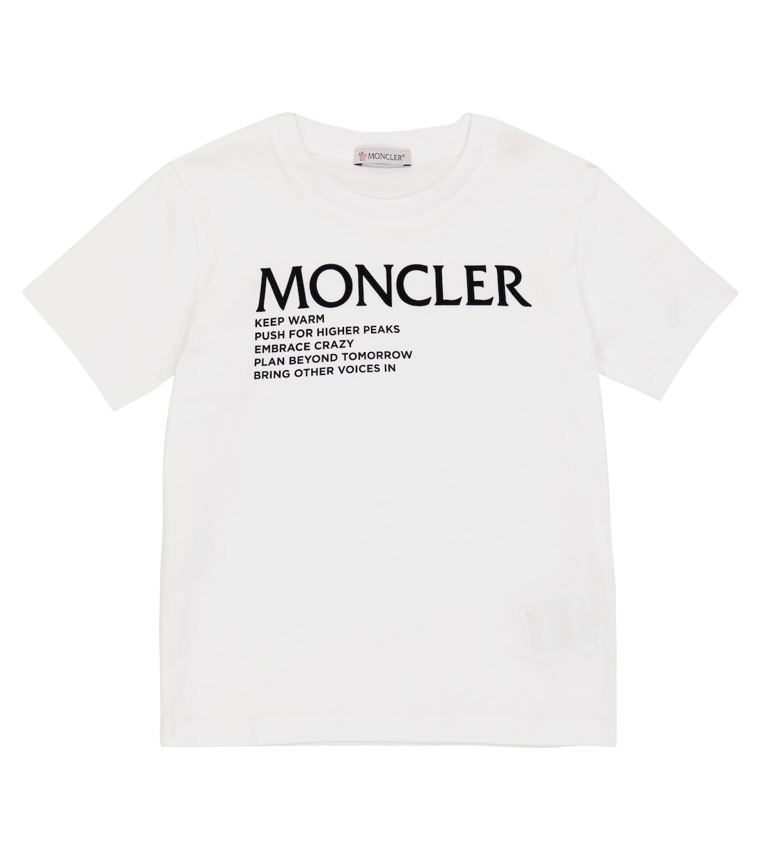

Хлопковая футболка с логотипом Moncler Enfant, белый