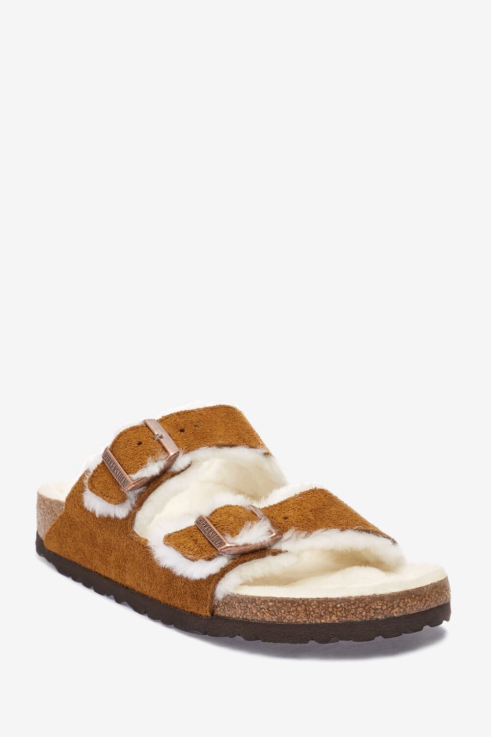 Аризона с искусственной овчиной Birkenstock, коричневый