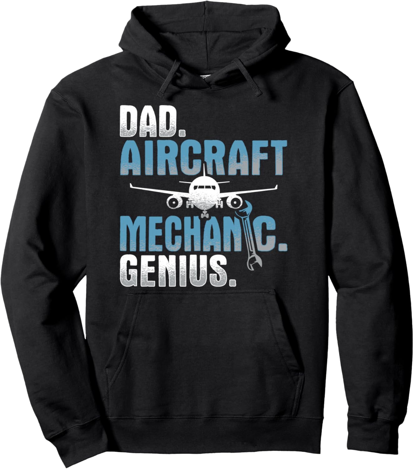 

Худи с надписью «Авиамеханик-папа, авиатехник» Aircraft Mechanic Dad Design, черный