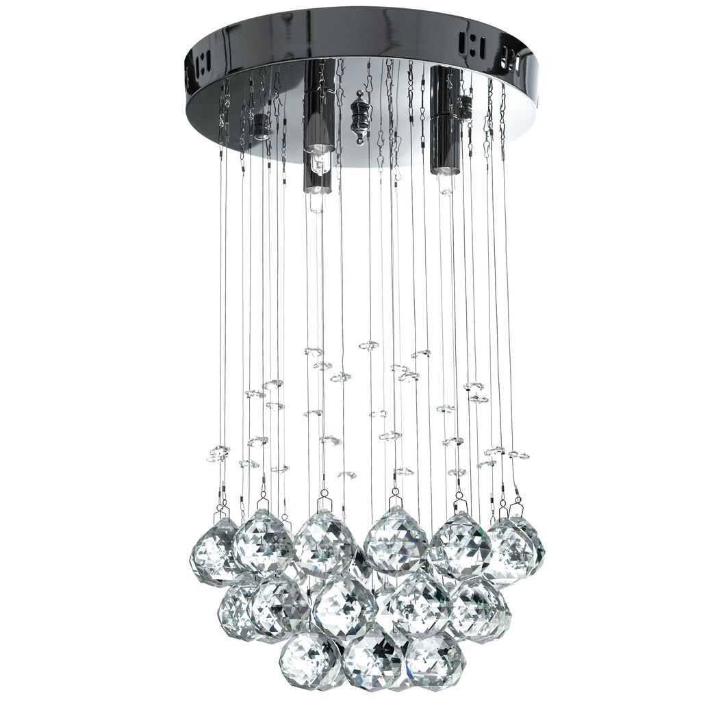 

Потолочный светильник Toollight App782-1C Crystal Round, 3 источника света G9, 25,5X40 см Toolight, серебро