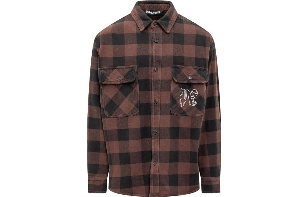 

Куртка мужская Palm Angels Checked Shirt в клетку, красный / черный