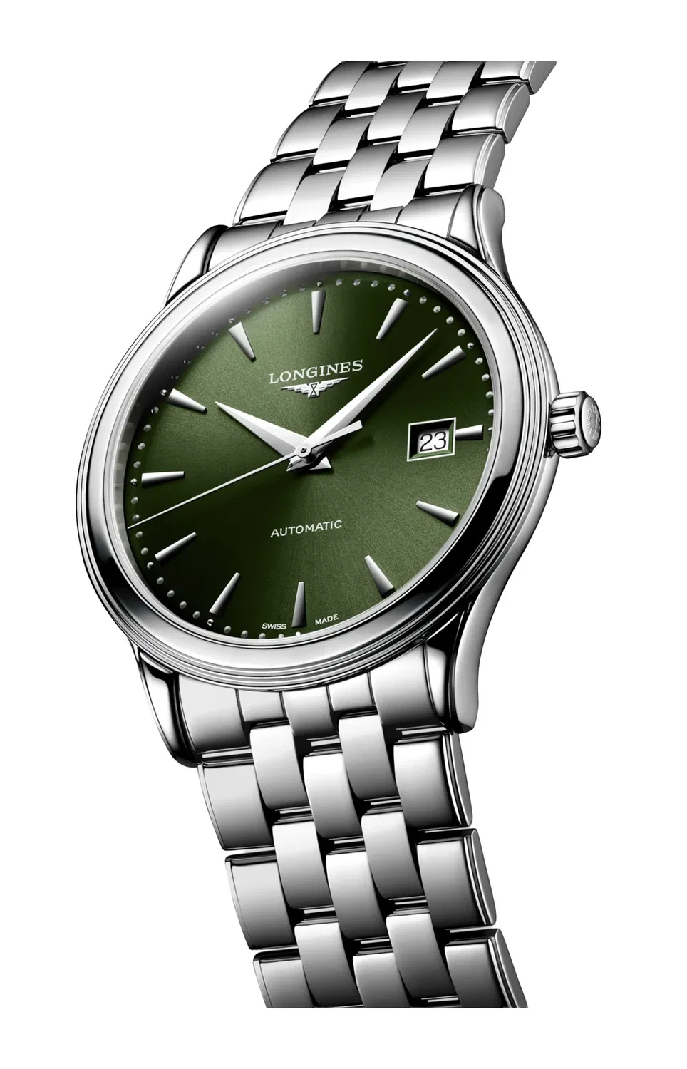 Классическая серия Flagship - L4.984.4.02.6 LONGINES, зеленый — фото 3