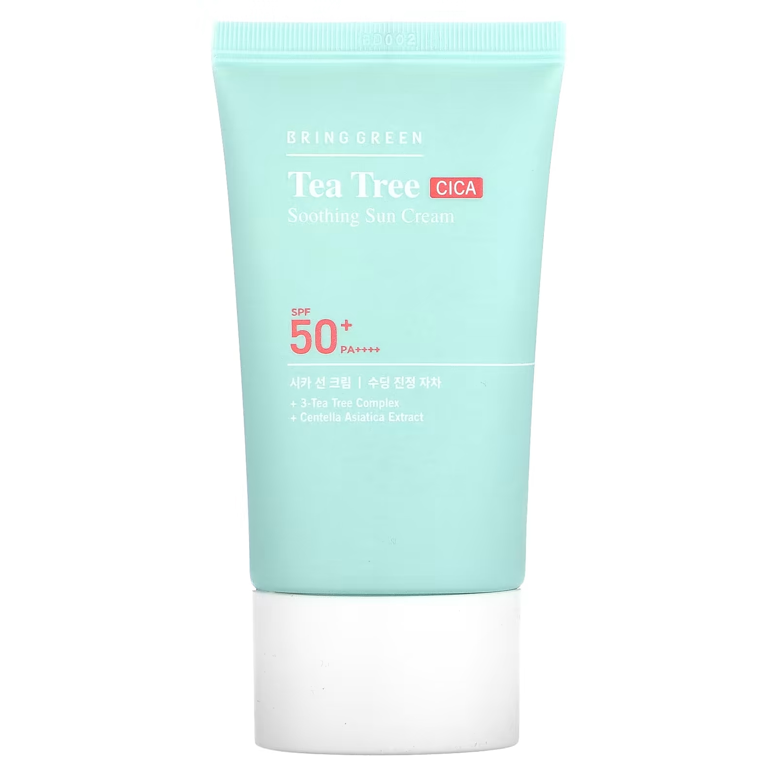 

Успокаивающий солнцезащитный крем Bringgreen Tea Tree CICA, SPF 50+ PA++++, 50 мл.