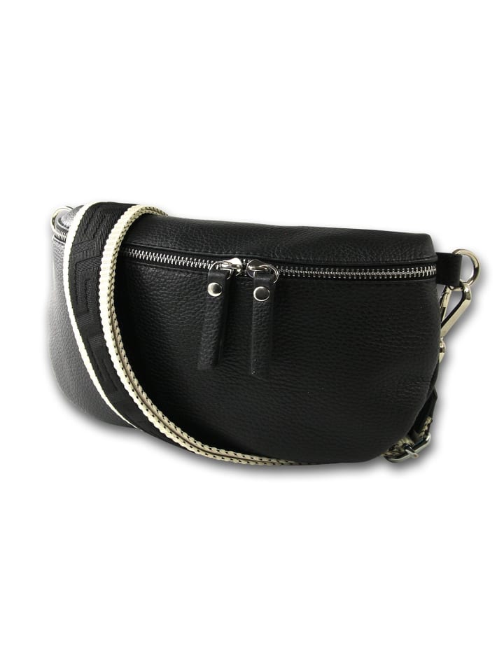 

Кожаная поясная сумка Toscanto, черная, разноцветная, примерно 25 см Toscanto