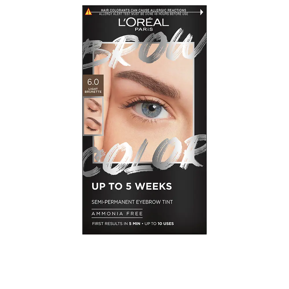 

Краска для бровей Brow color tinte de cejas L'Oréal París, цвет 6.0-light brunette, 4 шт.