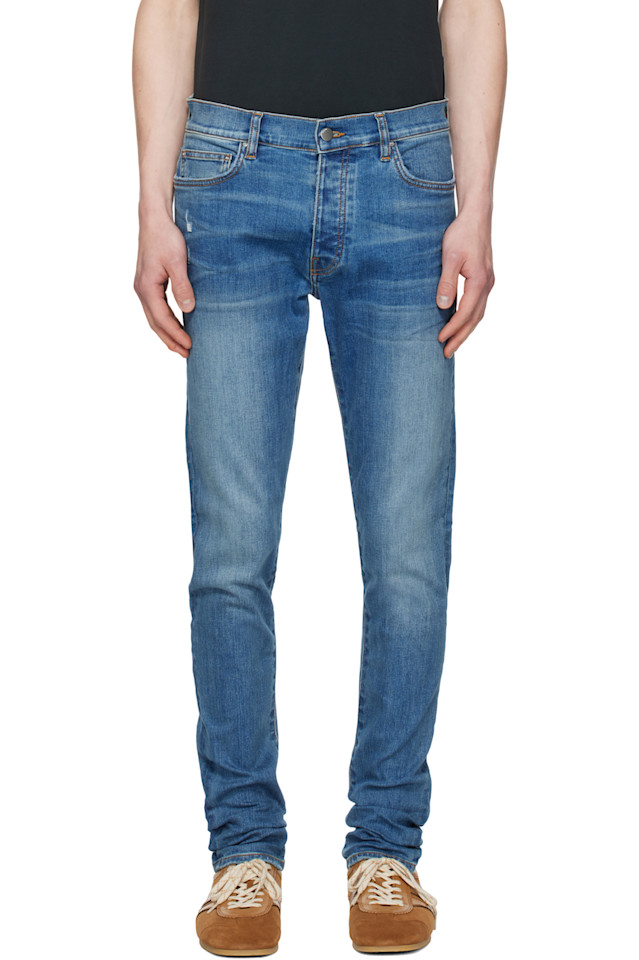 

Стековые джинсы Amiri, индиго